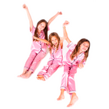 Kids Satin Pajamas set Short Sleeves + Long Pants