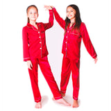 Kids Satin Pajamas set Long Pants +Long sleeves