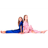 Kids Satin Pajamas set Short Sleeves + Long Pants