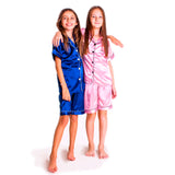 Kids Satin Pajamas set Shorts+Short sleeves Top