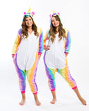 Rainbow Unicorn Hooded Union Suit Pajamas - Bridesmaid's World