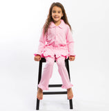 Kids Customized Ruffled Sleeves Pajamas Set - Bridesmaid's World