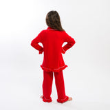 Kids Customized Ruffled Sleeves Pajamas Set - Bridesmaid's World