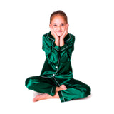 Kids Satin Pajamas set Long Pants +Long sleeves