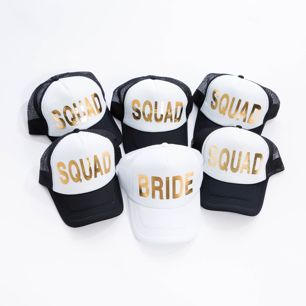 Black Squad Caps - Bridesmaids World