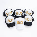 Black Squad Caps - Bridesmaids World