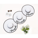 Bride Squad Custom Floppy Hats with Black Border