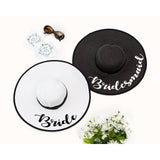 Bride Squad Custom Floppy Hats with Black Border