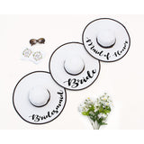 Bride Squad Custom Floppy Hats with Black Border