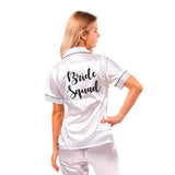 Bride Squad Silky Pajamas Short Sleeves + Shorts