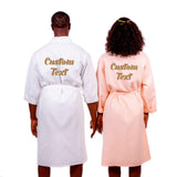 Cotton Waffle Long his and hers Matching Bathrobes Set