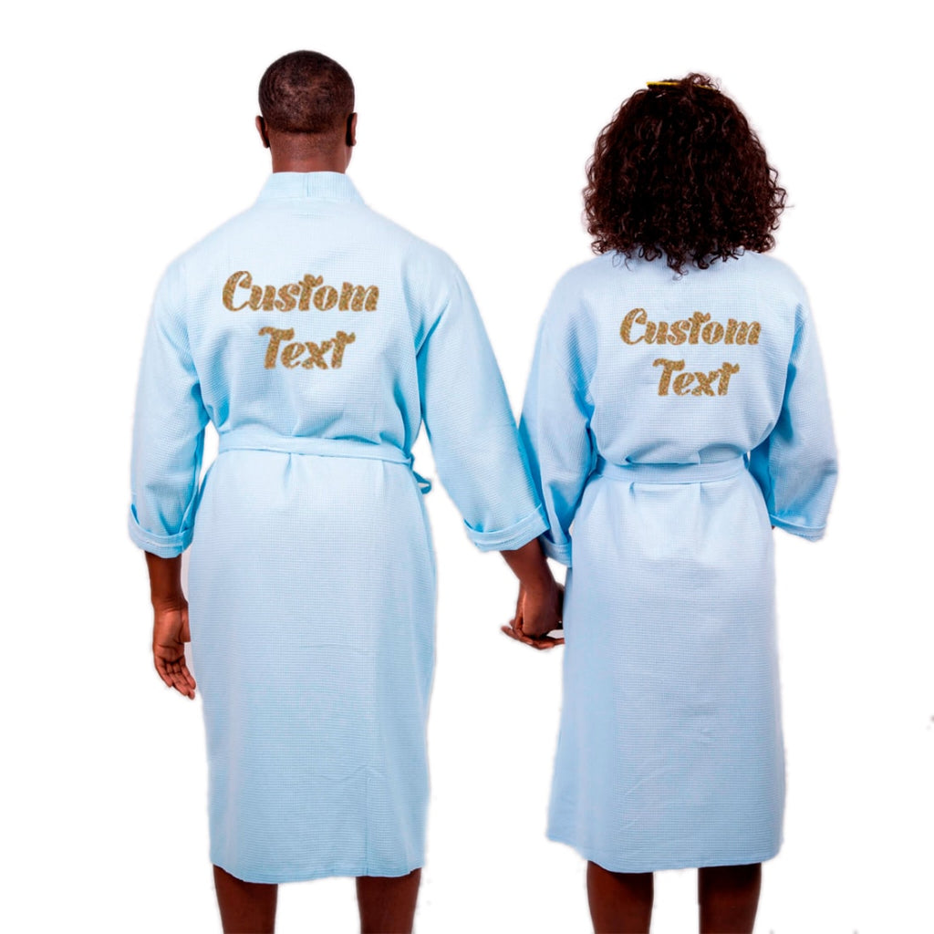 Cotton Waffle Long his and hers Matching Bathrobes Set
