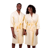 Cotton Waffle Long his and hers Matching Bathrobes Set