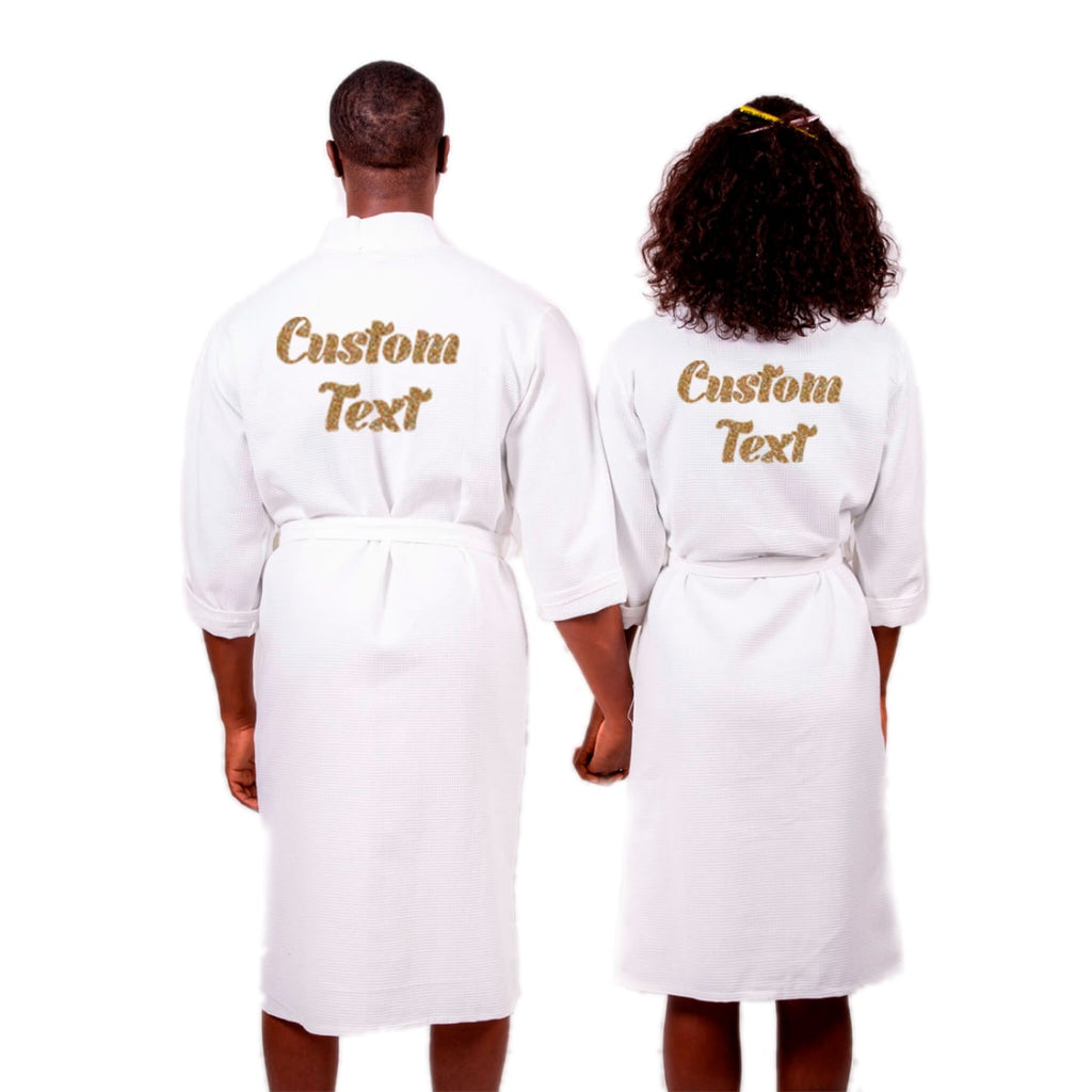 Cotton Waffle Long his and hers Matching Bathrobes Set