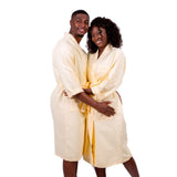 Cotton Waffle Long King and Queen Matching Robes for Couple Set