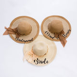 Custom Bride Squad Floppy Sun Hats