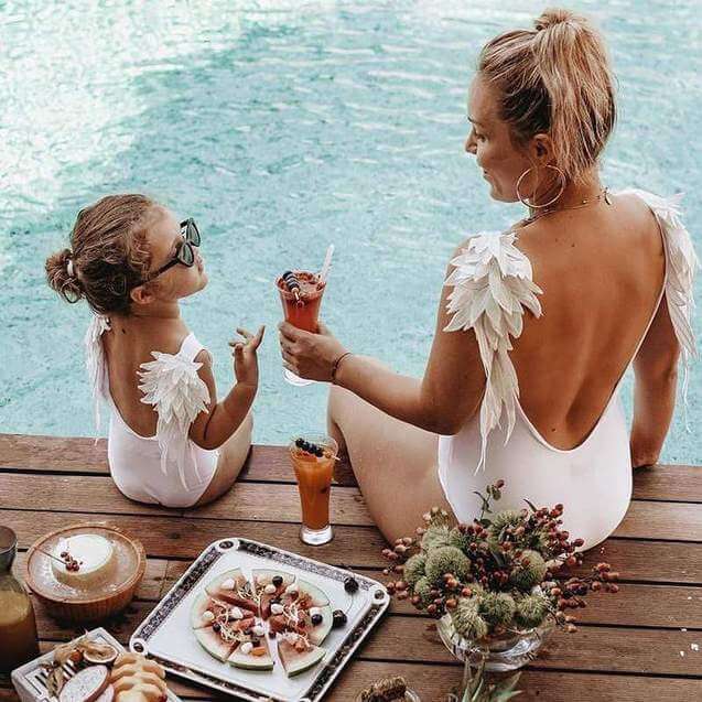 Angel Matching Mommy and Me Swimsuits
