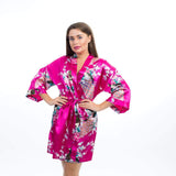 Bridesmaids Floral Peacocks Kimono Robes - Bridesmaids World