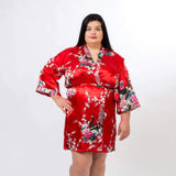 Bridesmaids Floral Peacocks Kimono Robes - Bridesmaids World