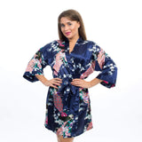 Bridesmaids Floral Peacocks Kimono Robes - Bridesmaids World