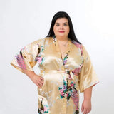 Bridesmaids Floral Peacocks Kimono Robes - Bridesmaids World