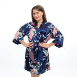 Floral peacocks kimono robes - Bridesmaids World