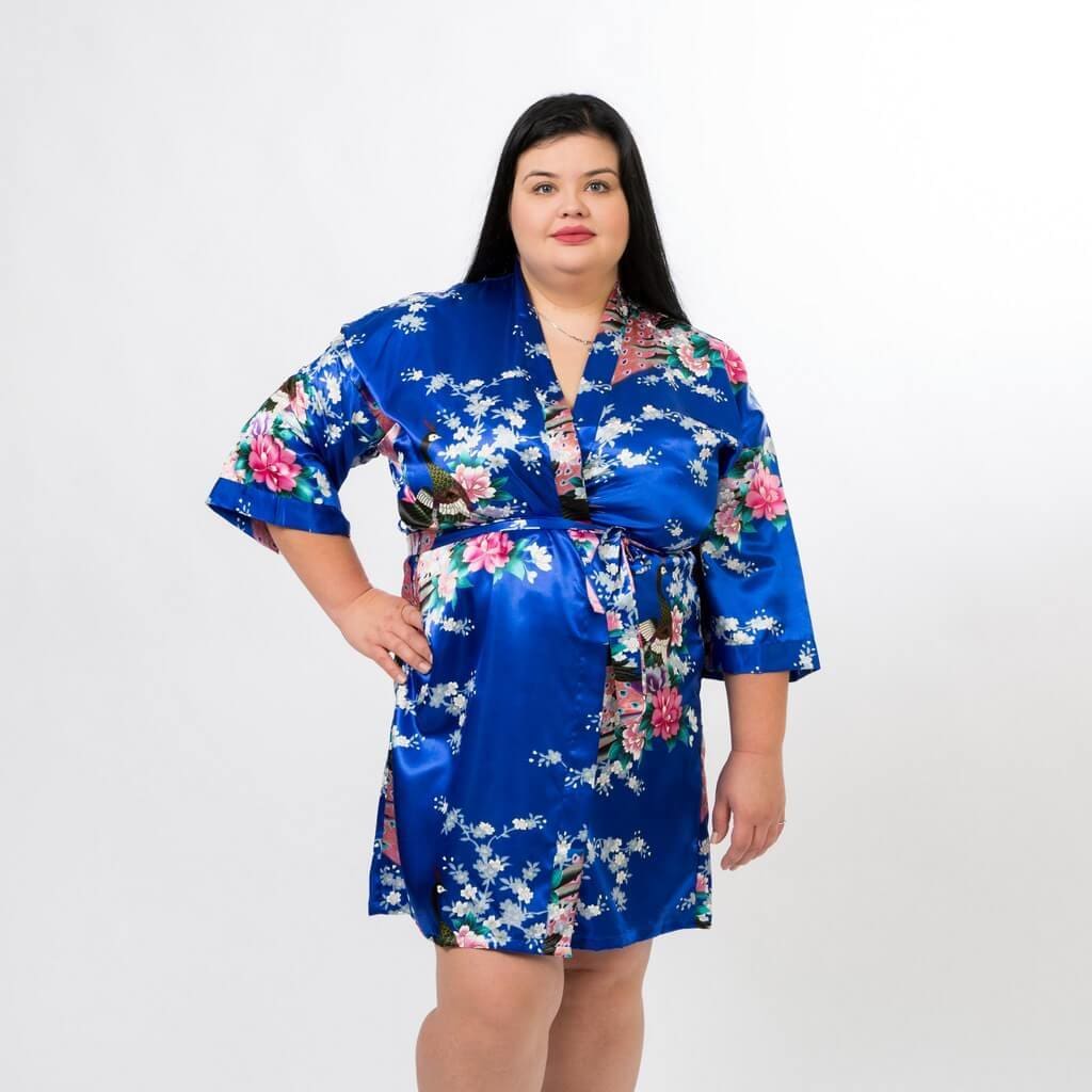 Floral peacocks kimono robes - Bridesmaids World