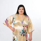Floral peacocks kimono robes - Bridesmaids World