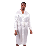 Halloween Black Men’s Long Satin Robes