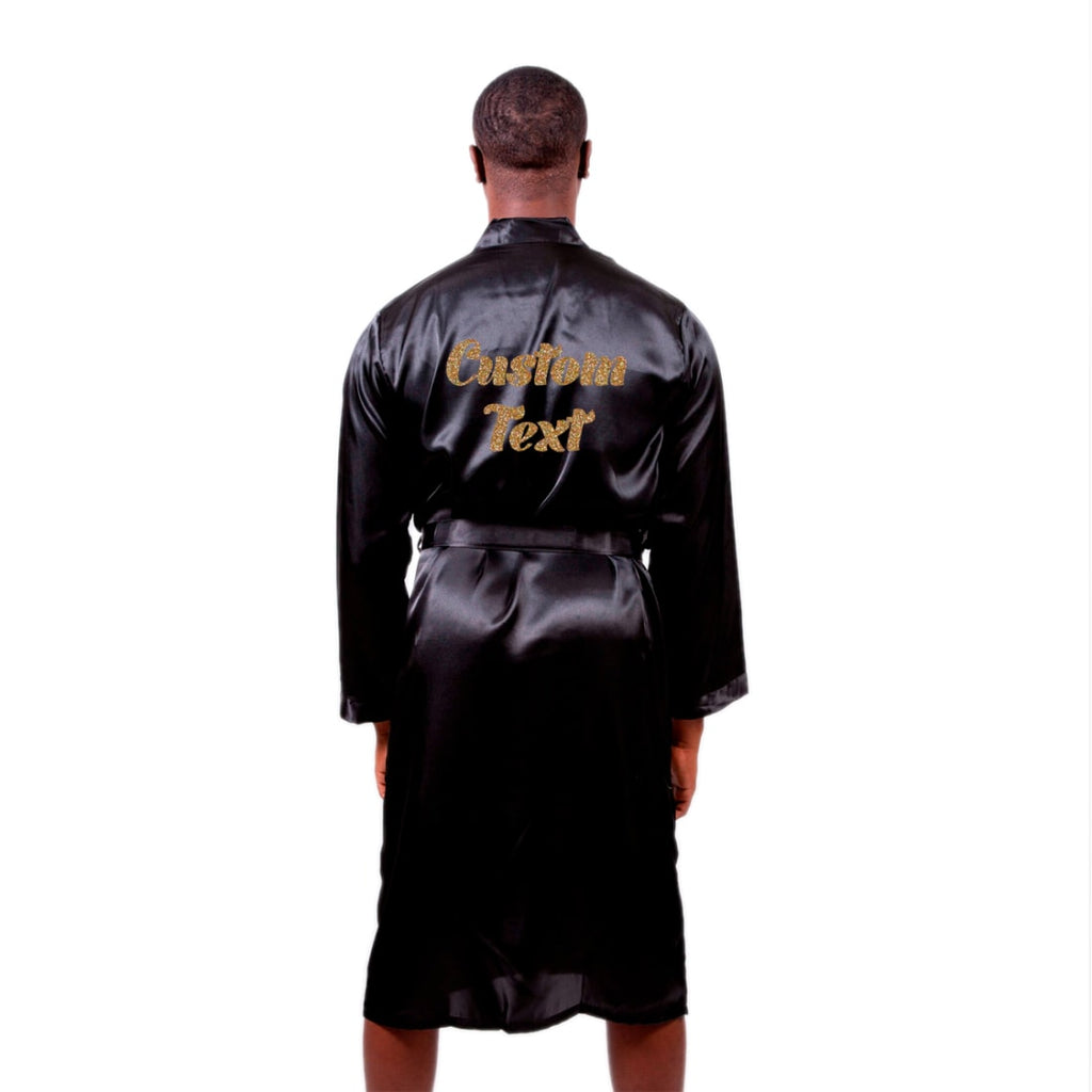 Halloween Black Men’s Long Satin Robes
