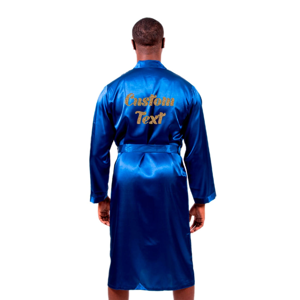 Halloween Black Men’s Long Satin Robes