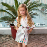 Kids Floral Peacock Robe