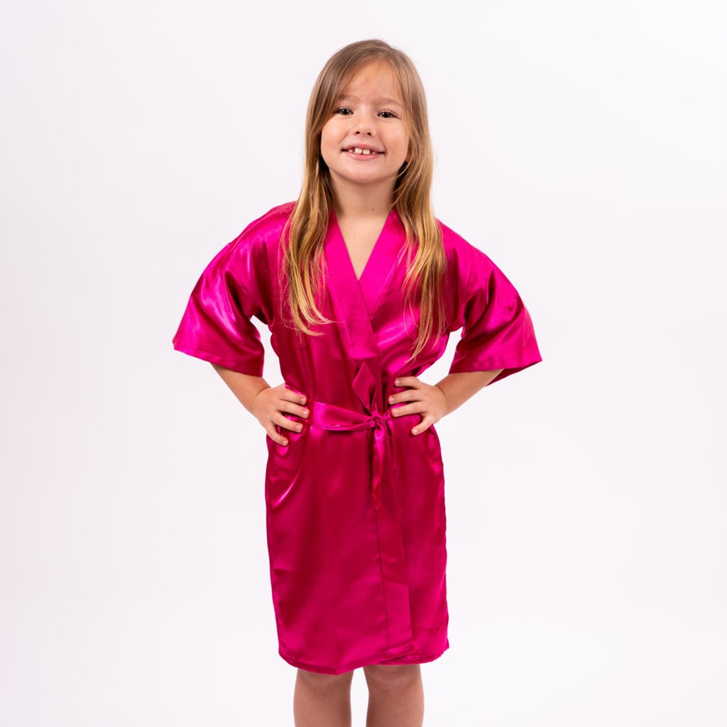 Kids Satin Flower Girl Robe