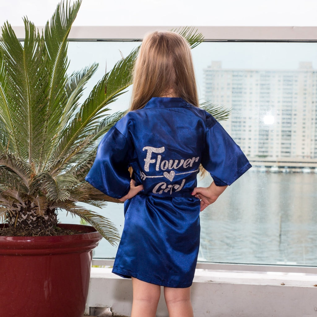 Kids Satin Flower Girl Robe