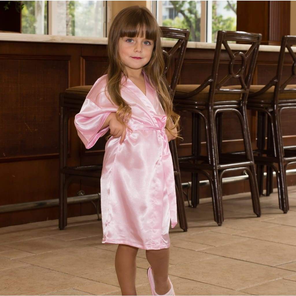 Flower Girl Satin Robes - Bridesmaids World
