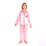 Kids Satin Pajamas Set Long Pants +long Sleeves