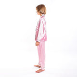 Kids Satin Pajamas Set Long Pants +long Sleeves