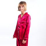 Kids Satin Pajamas Set Long Pants +long Sleeves