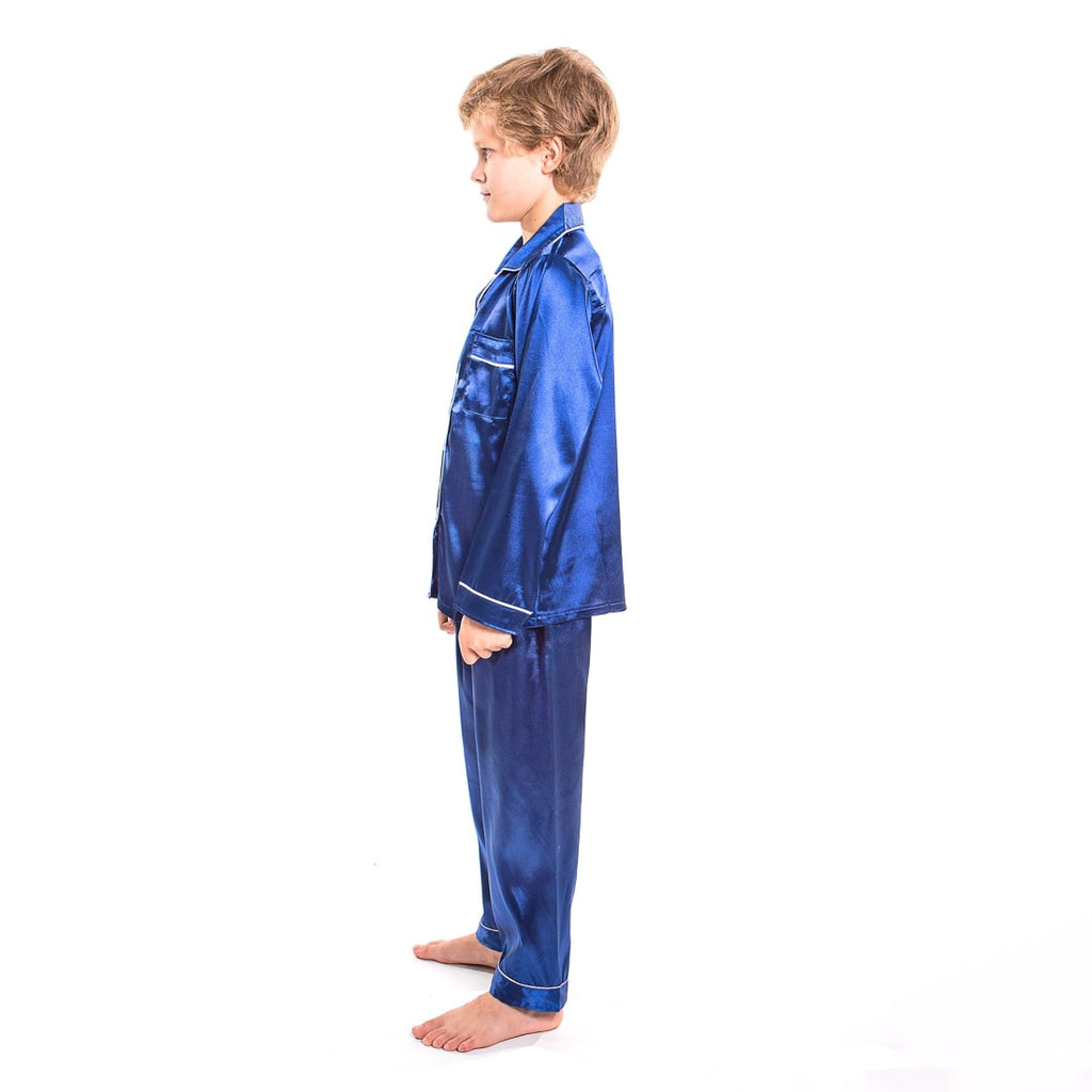 Kids Satin Pajamas Set Long Pants +long Sleeves