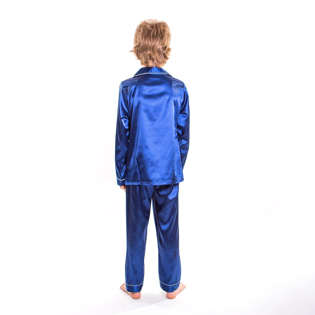Kids Satin Pajamas Set Long Pants +long Sleeves