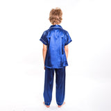 Kids Satin Pajamas Set Short Sleeves + Long Pants