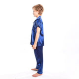 Kids Satin Pajamas Set Short Sleeves + Long Pants