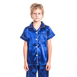 Kids Satin Pajamas Set Short Sleeves + Long Pants