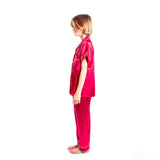 Kids Satin Pajamas Set Short Sleeves + Long Pants