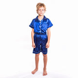 Kids Satin Pajamas Set Shorts+short Sleeves top