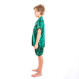 Kids Satin Pajamas Set Shorts+short Sleeves top