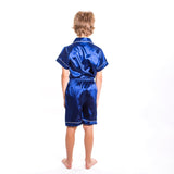 Kids Satin Pajamas Set Shorts+short Sleeves top