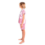 Kids Satin Pajamas Set Shorts+short Sleeves top