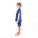 Kids Satin Pajamas Set Shorts+short Sleeves top