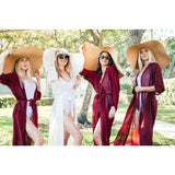 Long Swim Cover Ups with Belt